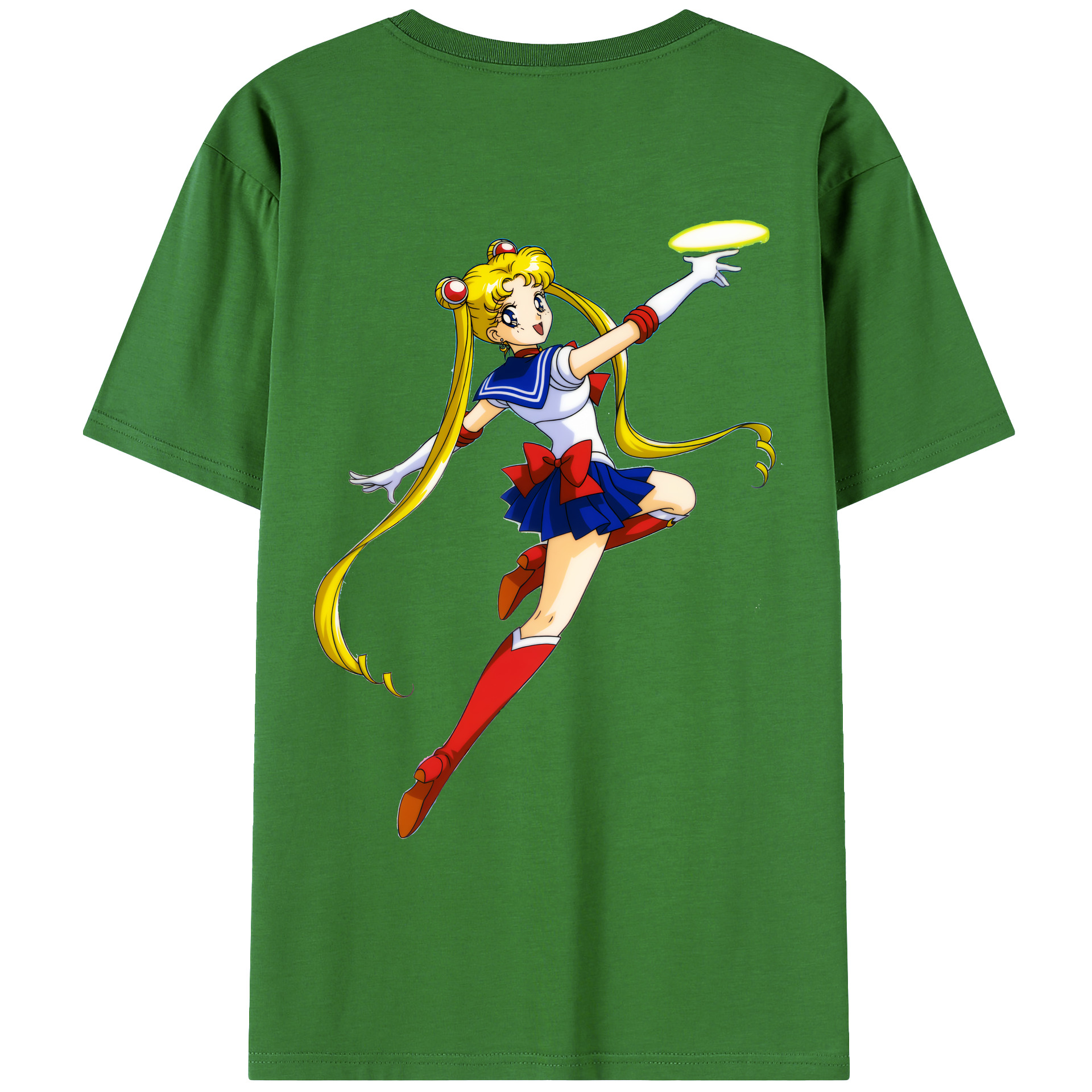 （画像用） 美少女戦士セーラームーン 月野 うさぎ つきの うさぎ Sailor Moon Tsukino Usagi レディース半袖Tシャツ(バックプリント)